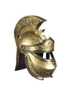 Metal Gladyatör Miğfer – Dekoratif Antik Savaşçı Tasarım | Gold & Silver Renk Seçenekli 44x23 cm - Görsel 3