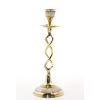 Sedef İşlemeli Tekli Pirinç Şamdan – Gold Renk El İşçiliği Şamdan (21 cm)